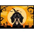 Jensendistributionservices Halloween Smooth Black And Tan Dachshund Indoor & Outdoor Mat, 18 x 27 in. MI2556771